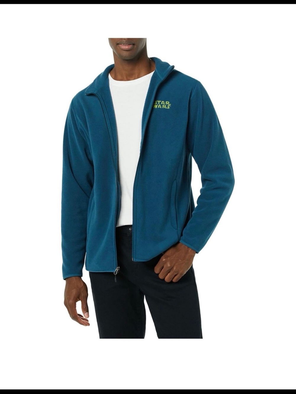 Star Wars Men's Teal Full-Zip Fleece Jacket